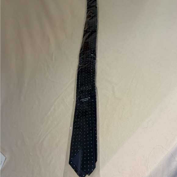 Lands' End Black Tie with Blue Accents - Picture 2 of 3